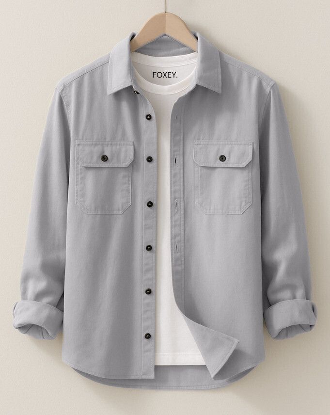foxey Men Regular Fit Solid Slim Collar Casual Shirt-picture-22
