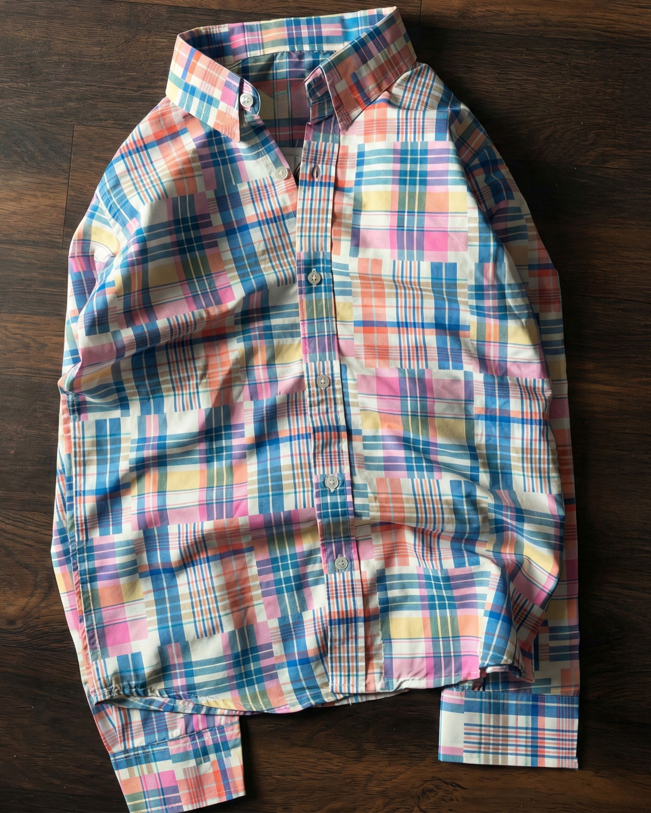 Men Regular Fit Checkered Button Down Collar Casual Shirt-image-38