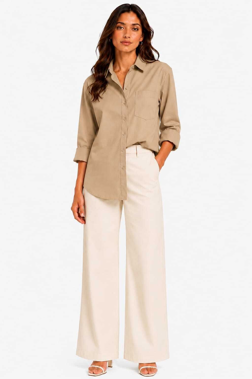 Women Oversized Fit Solid Spread Collar Casual Shirt-image-28