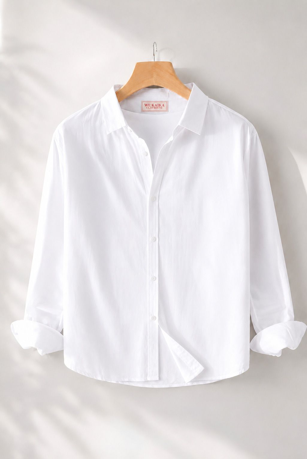 we kaika Men Regular Fit Solid Spread Collar Casual Shirt-picture-26