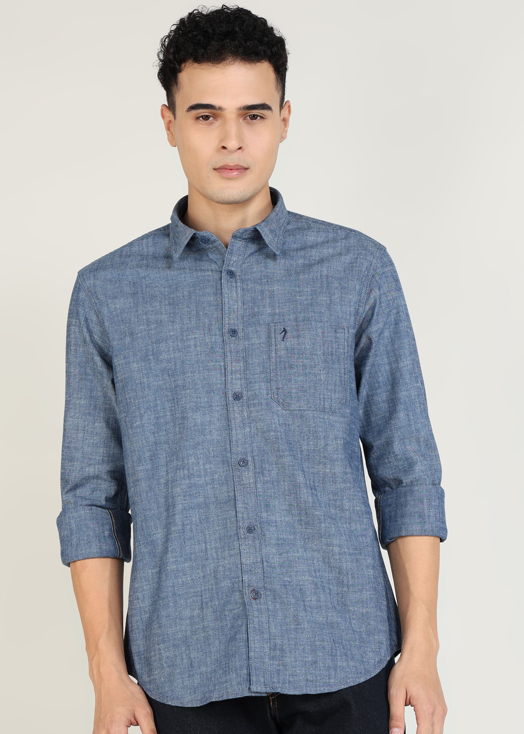indian terrain Men Slim Fit Solid Casual Shirt-picture-23