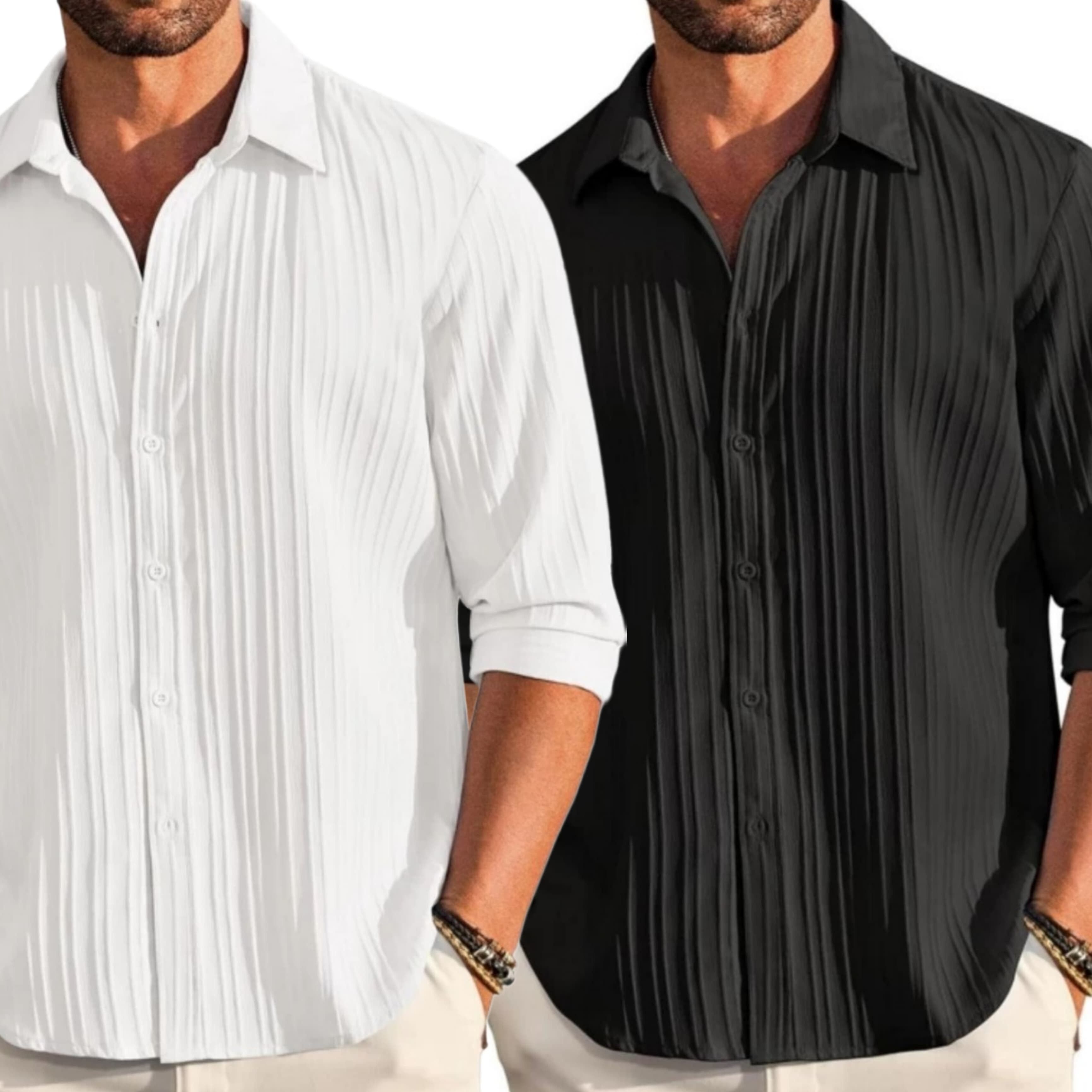 Men Regular Fit Solid Casual Shirt