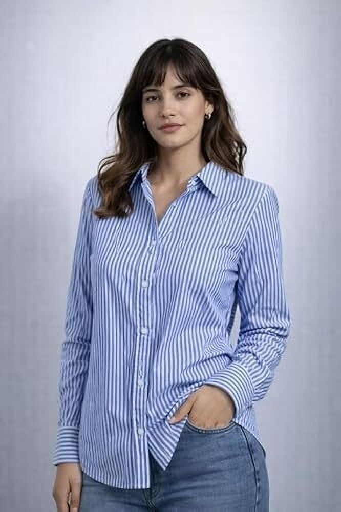 Women Regular Fit Striped Formal Shirt-image-42