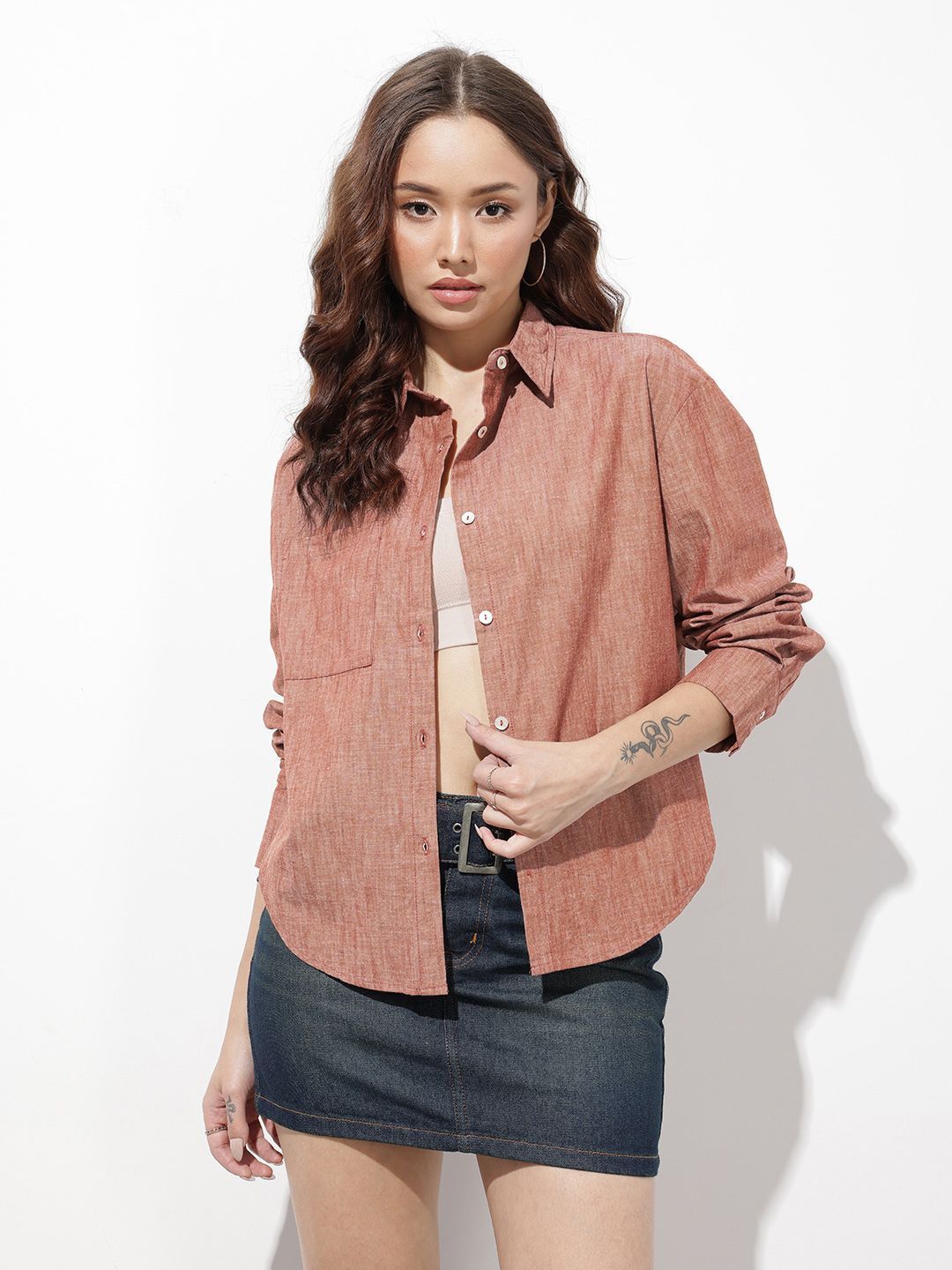 roadster Women Regular Fit Solid Casual Shirt-picture-22