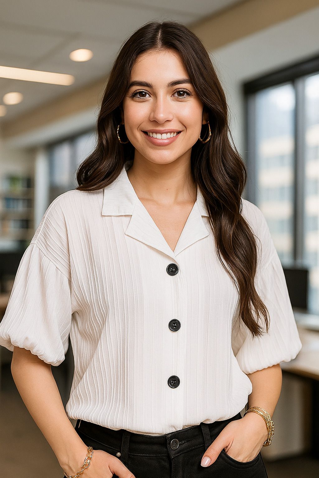 Women Boxy Fit Solid Lapel Collar Casual Shirt