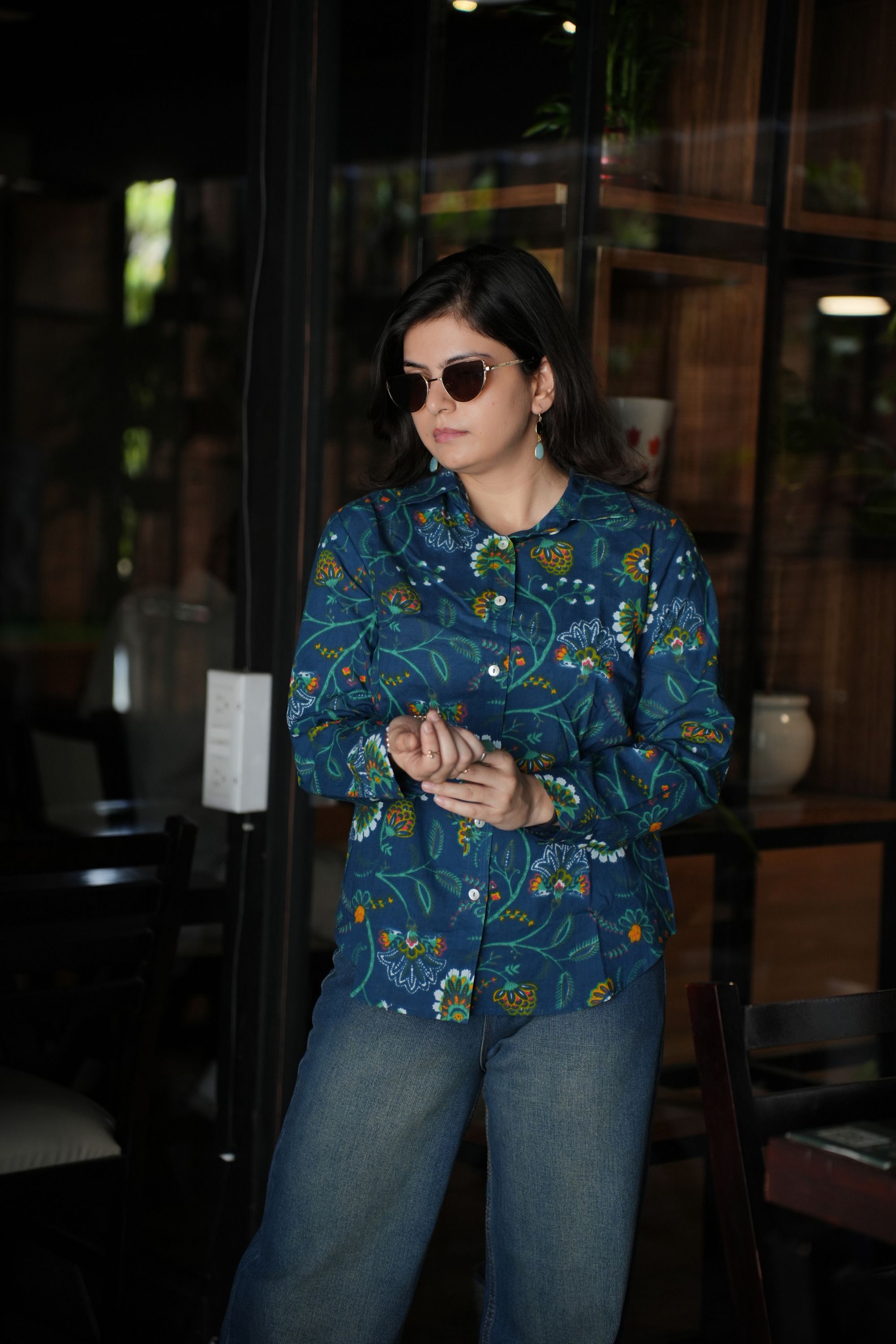 riva by ruchika Women Relaxed Fit Floral Print Spread Collar Casual Shirt-picture-40