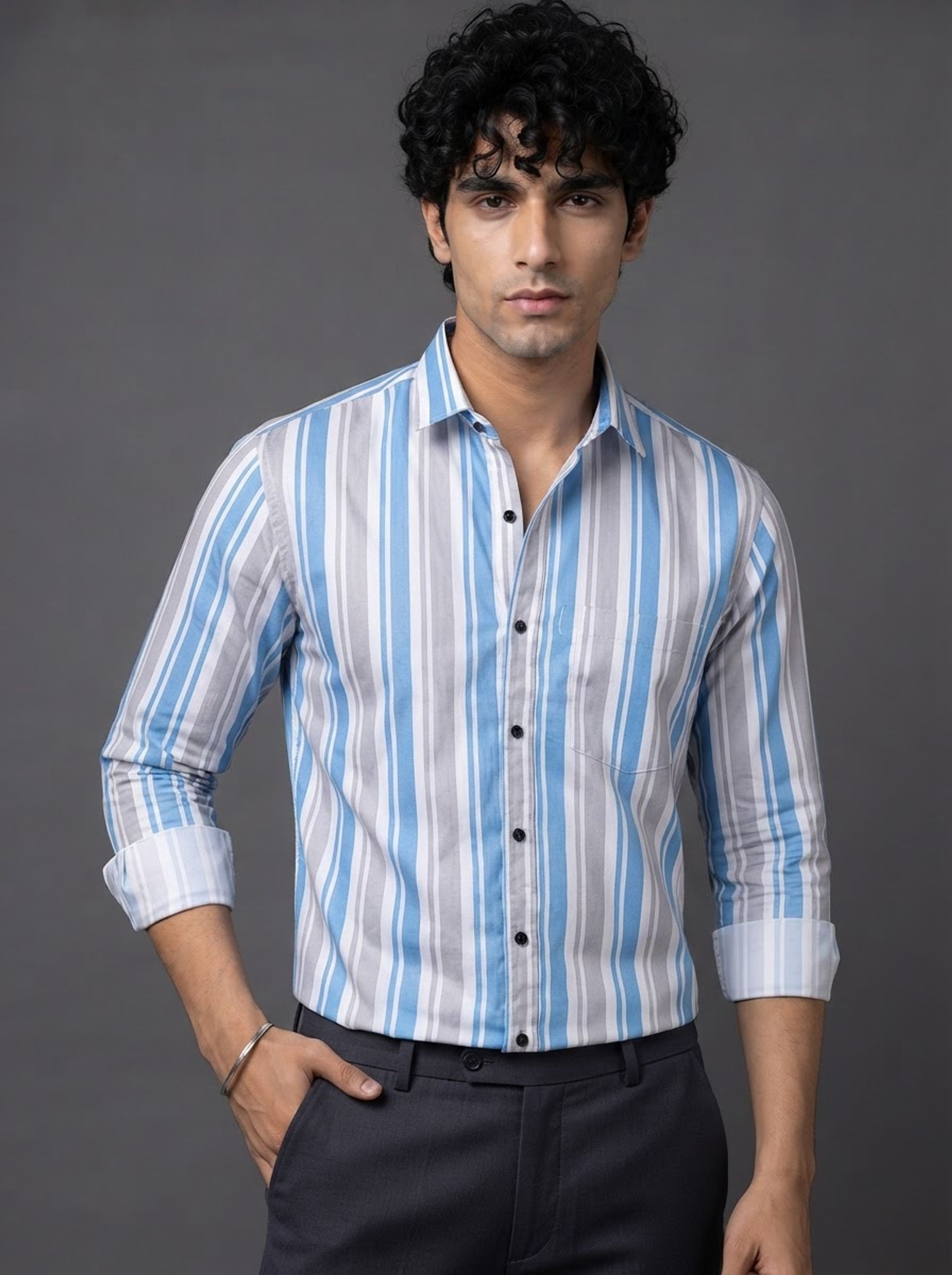 vormix Men Regular Fit Printed Spread Collar Casual Shirt-picture-13