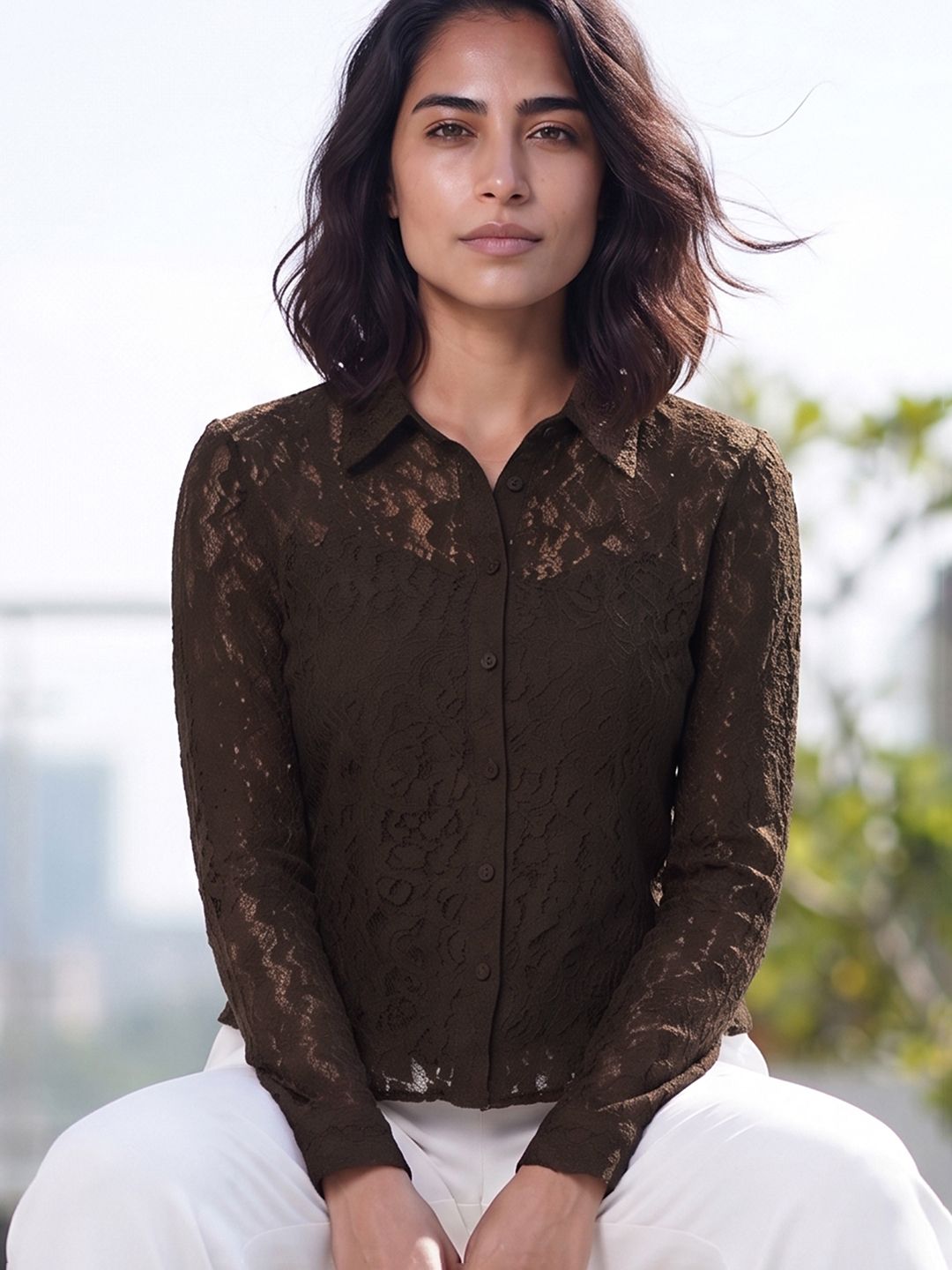 code by lifestyle Women Regular Fit Solid Casual Shirt-picture-33
