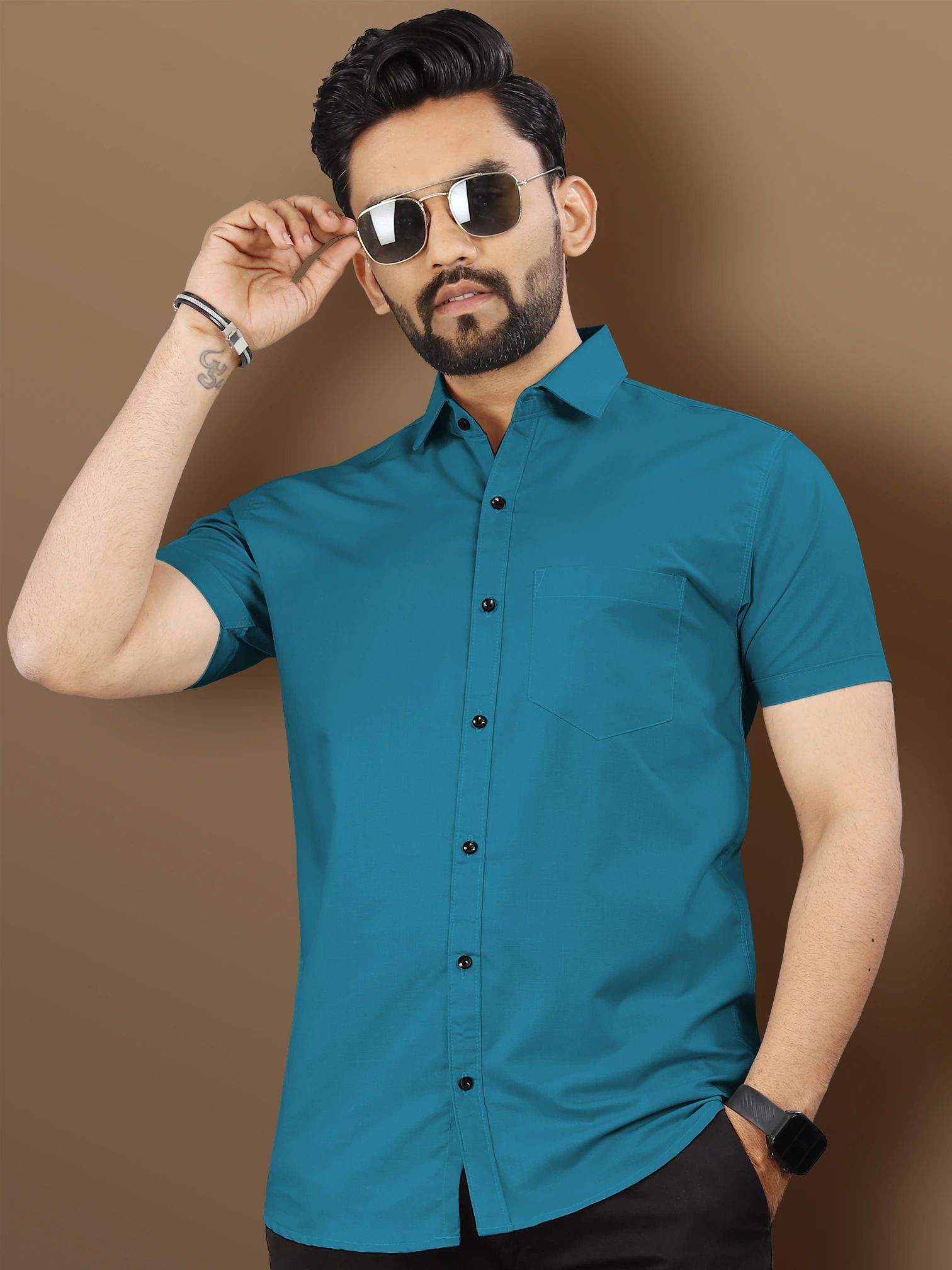 vebnor Men Regular Fit Solid Casual Shirt-picture-16