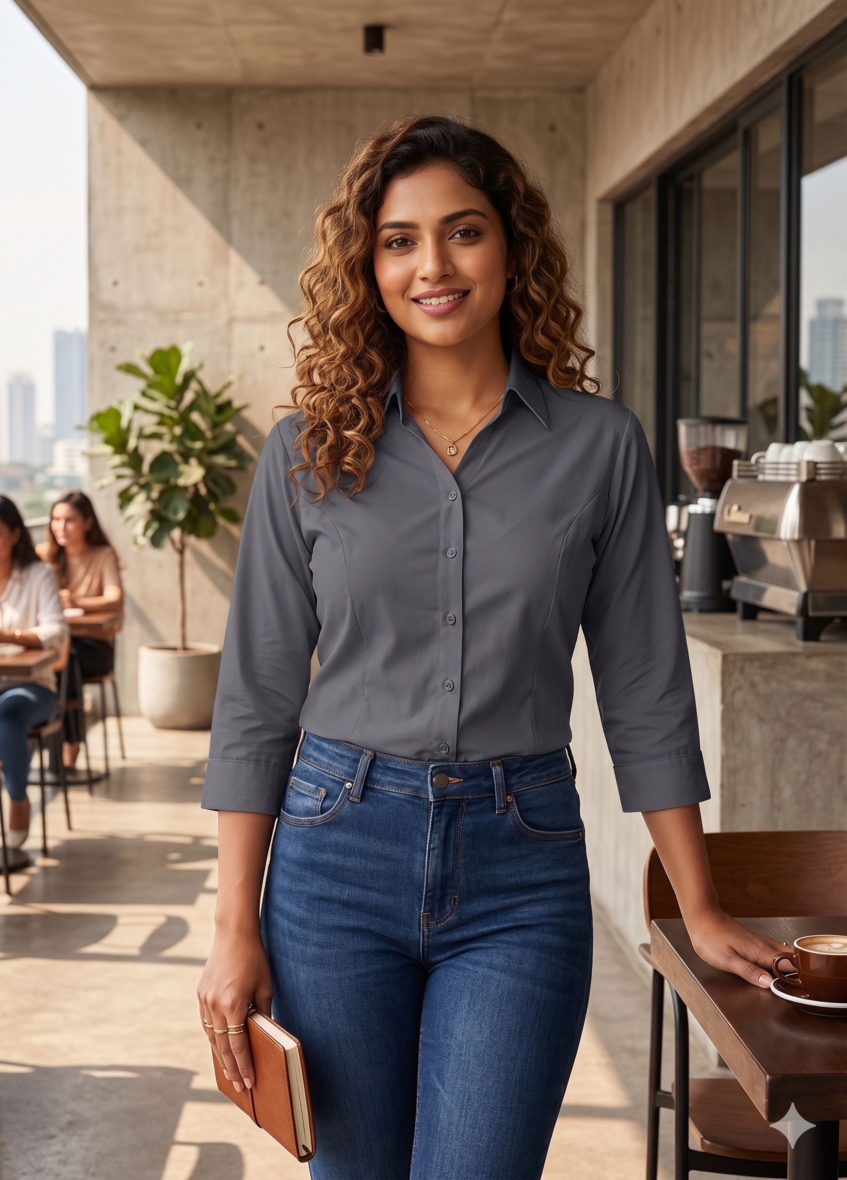 kr enterprise Women Regular Fit Solid Spread Collar Formal Shirt-picture-24