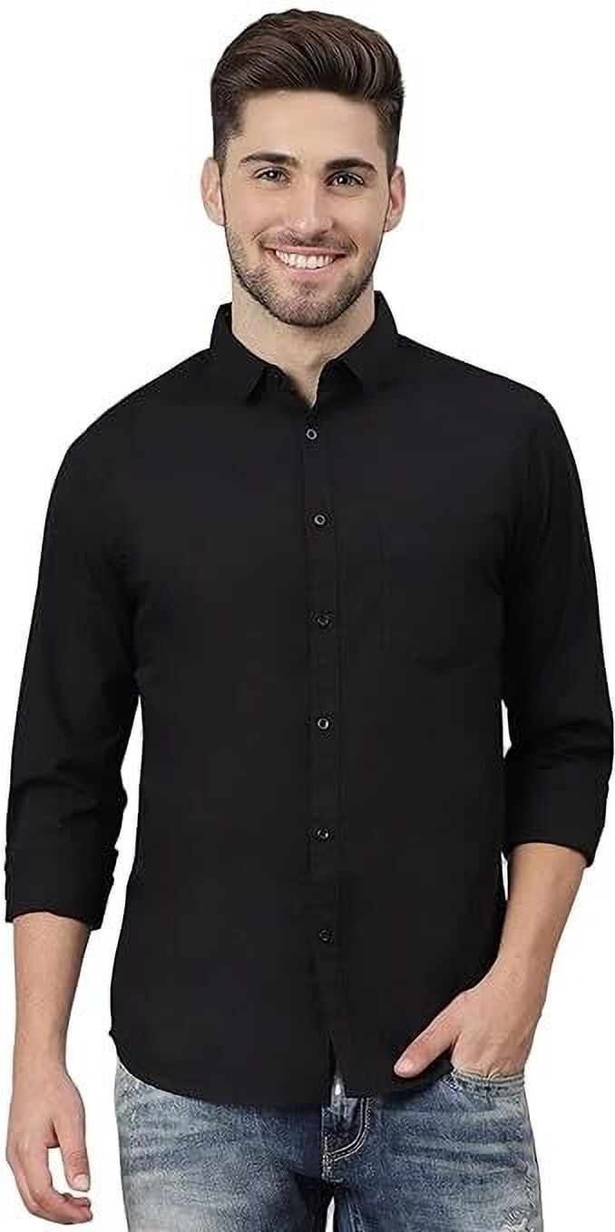 tryology Men Regular Fit Solid Spread Collar Casual Shirt-picture-14