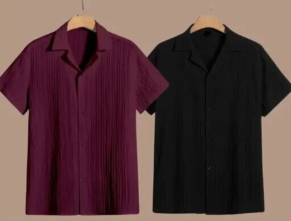 vrlooks Men Regular Fit Self Design Casual Shirt-picture-14