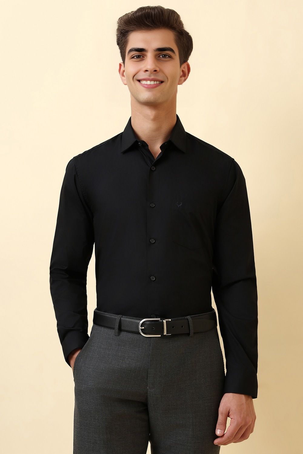 allen solly Men Slim Fit Solid Formal Shirt-picture-27