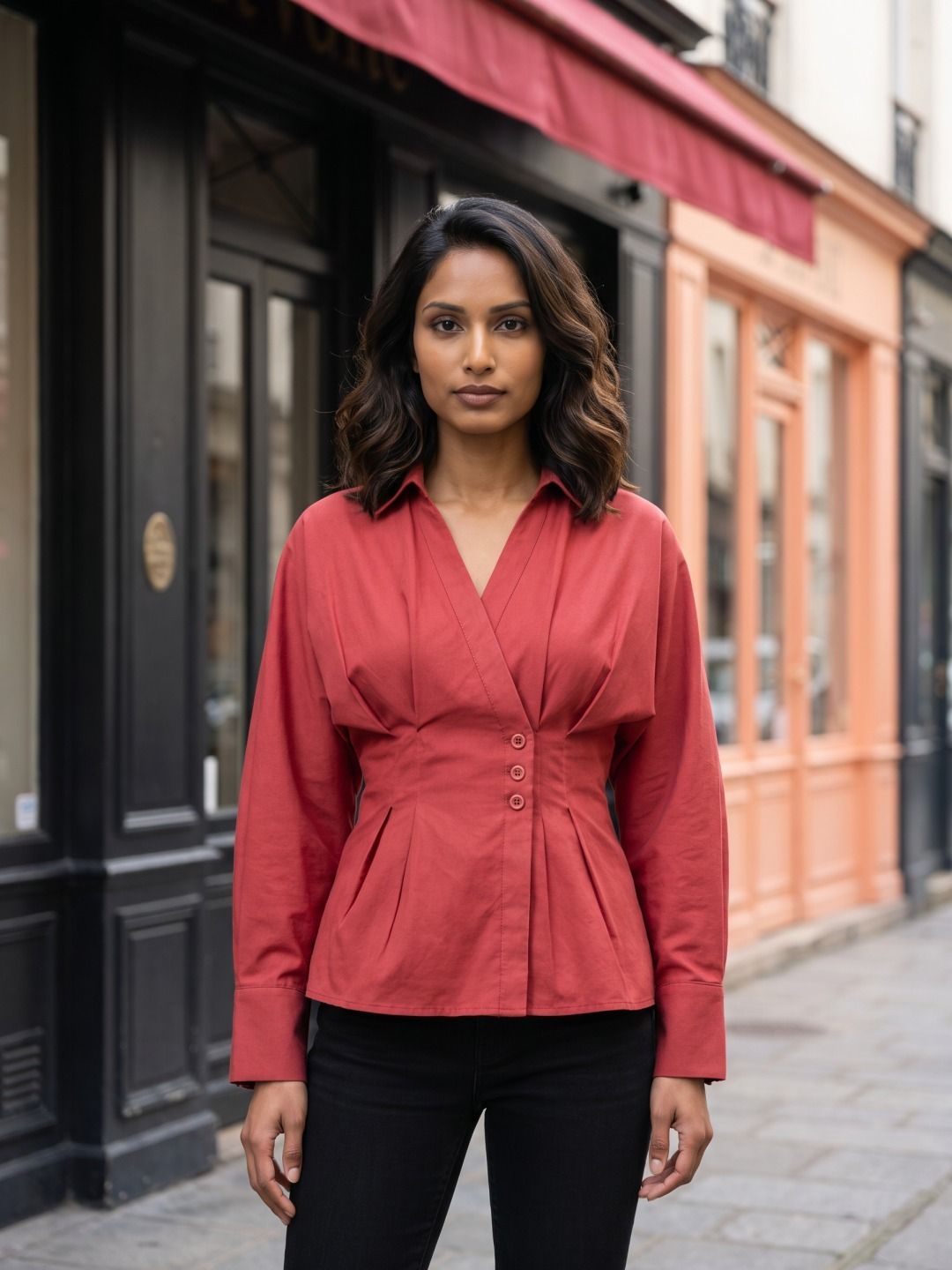 Women Tailored Fit Solid Spread Collar Casual Shirt-image-31