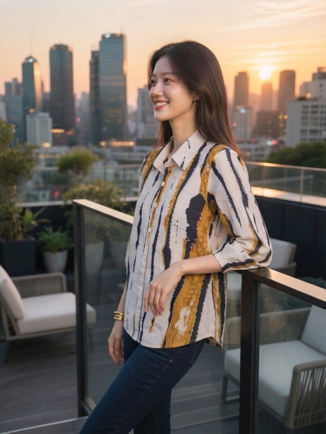 onaya fashion Women Regular Fit Printed Spread Collar Casual Shirt-picture-35