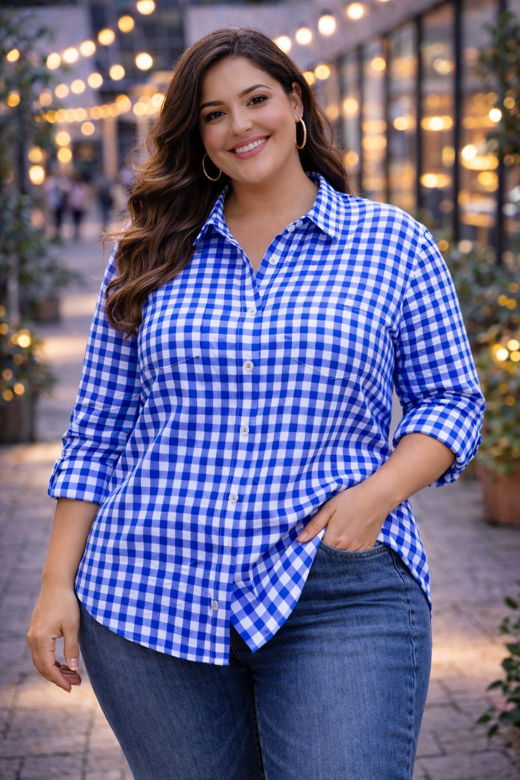 classylooks Women Regular Fit Checkered Spread Collar Casual Shirt-picture-27