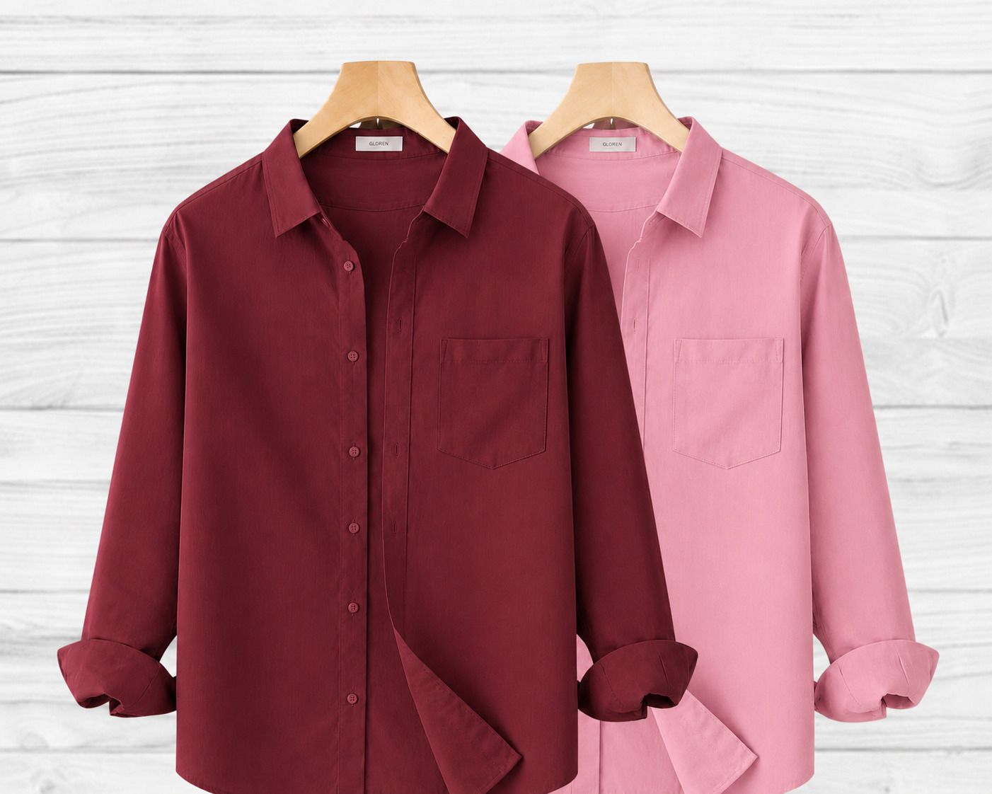 gloren Men Regular Fit Solid Spread Collar Casual Shirt-picture-14