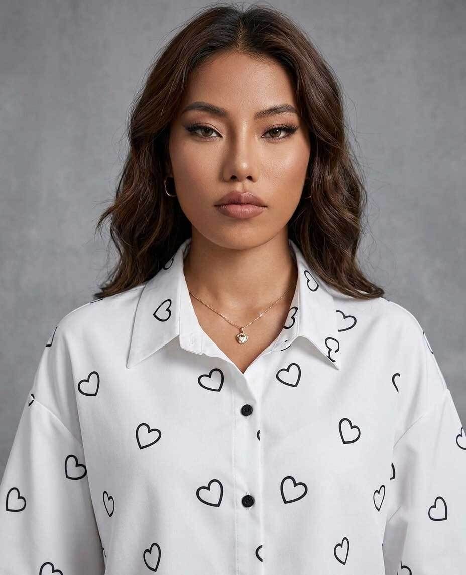 xnocky Women Oversized Fit Printed Spread Collar Casual Shirt-picture-23