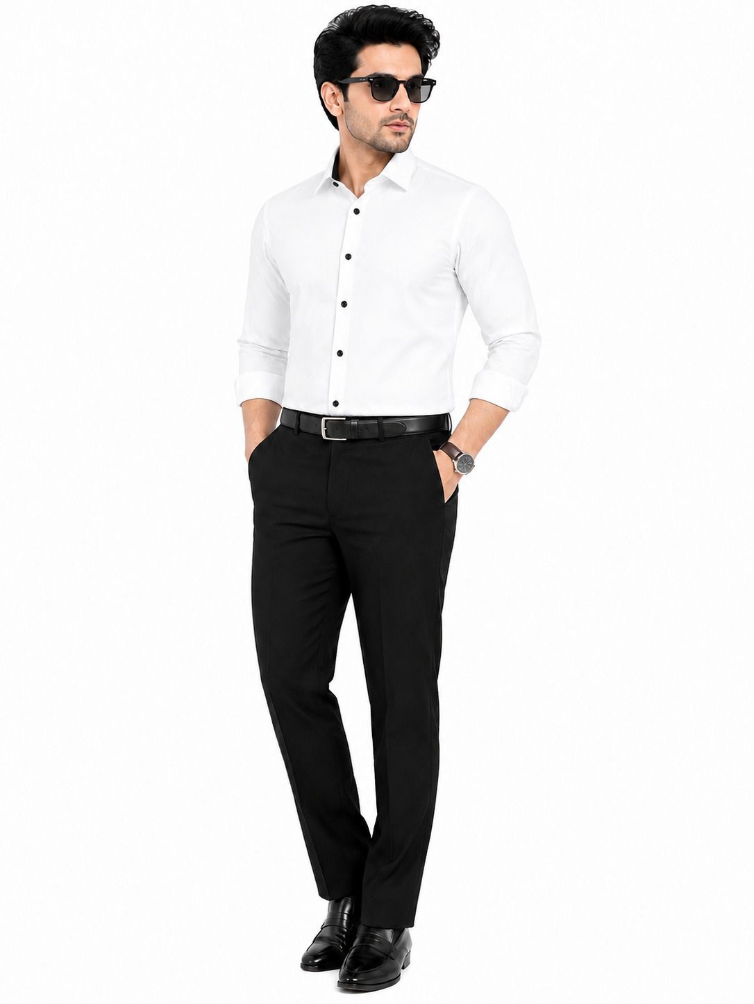 Men Relaxed Fit Solid Spread Collar Party Shirt-image-45