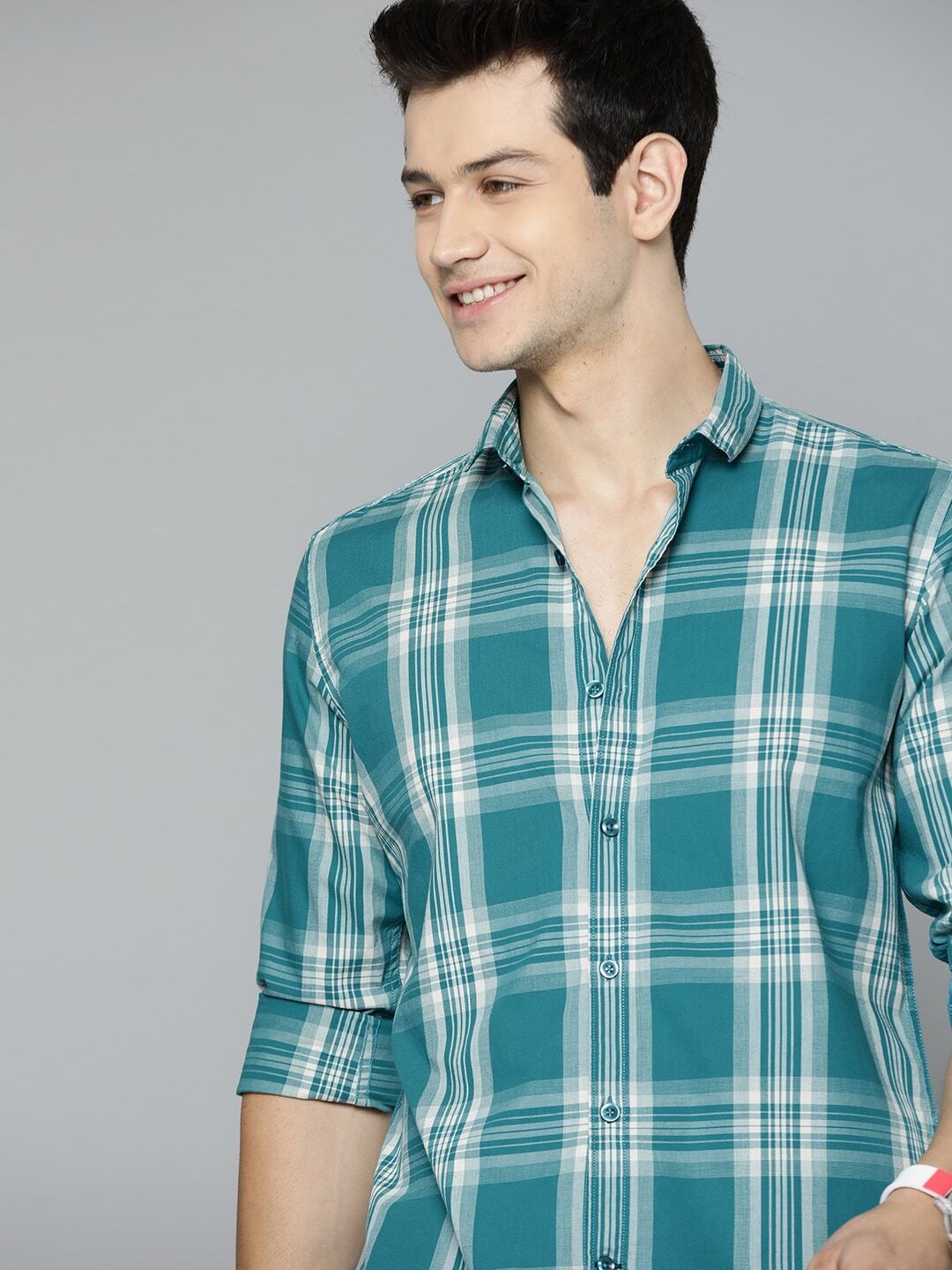 mast & harbour Men Regular Fit Checkered Casual Shirt-picture-11