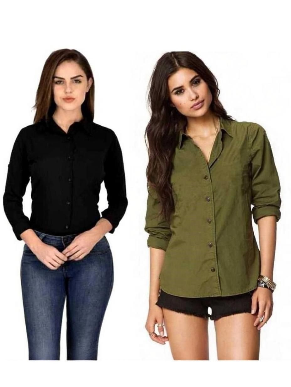 funday fashion Women Regular Fit Solid Casual Shirt-picture-34