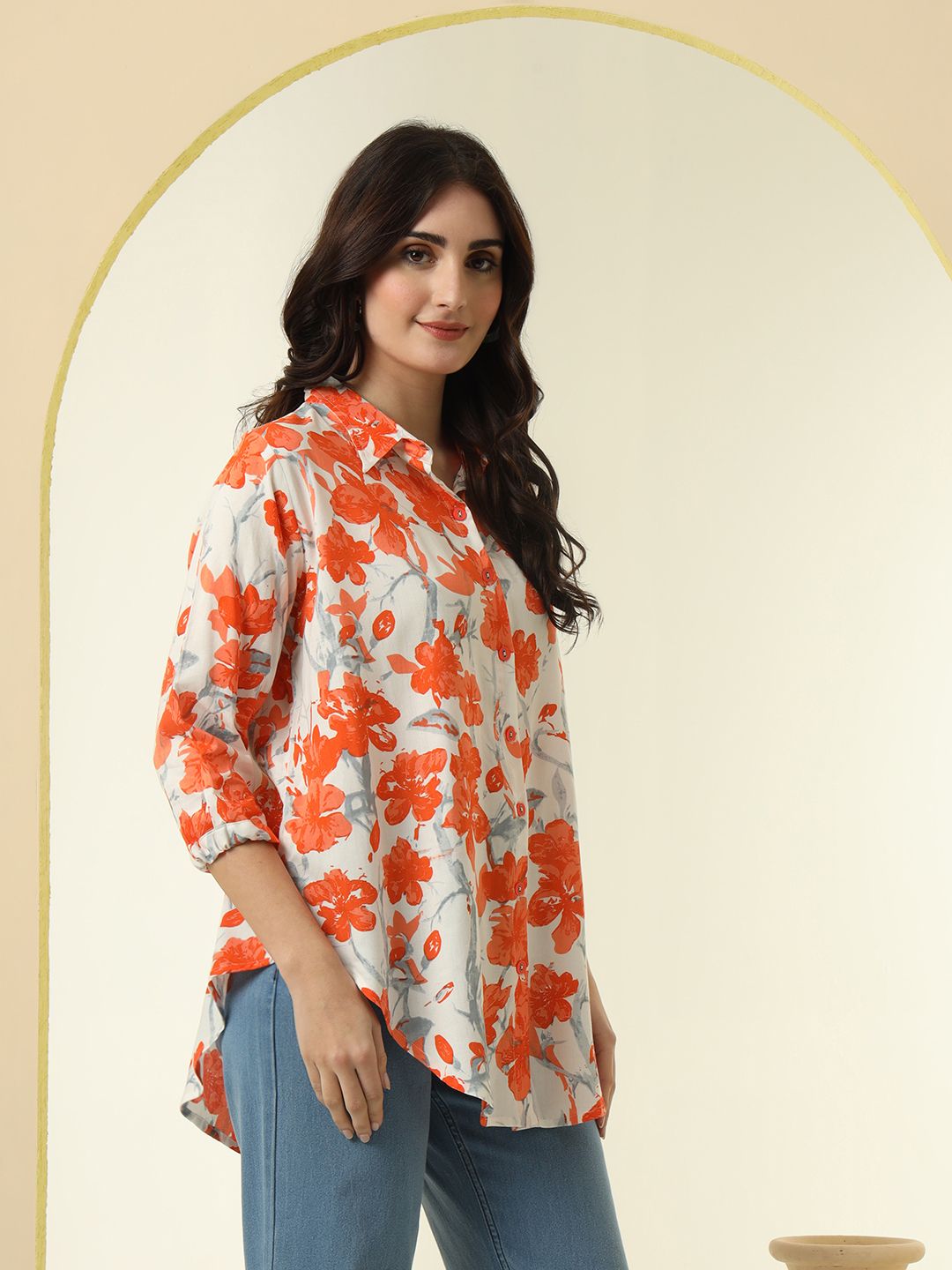Women Oversized Fit Printed Casual Shirt-image-25