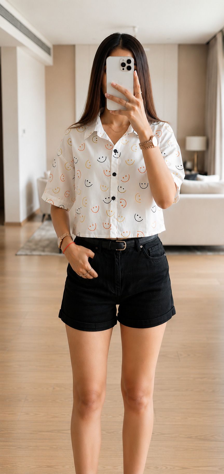 xnocky Women Oversized Fit Printed Spread Collar Casual Shirt-picture-15