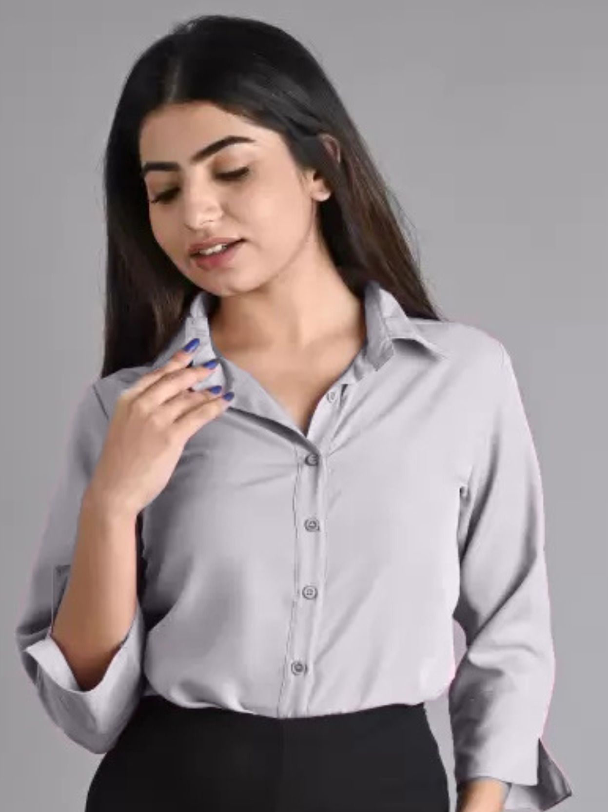 Women Regular Fit Solid Casual Shirt