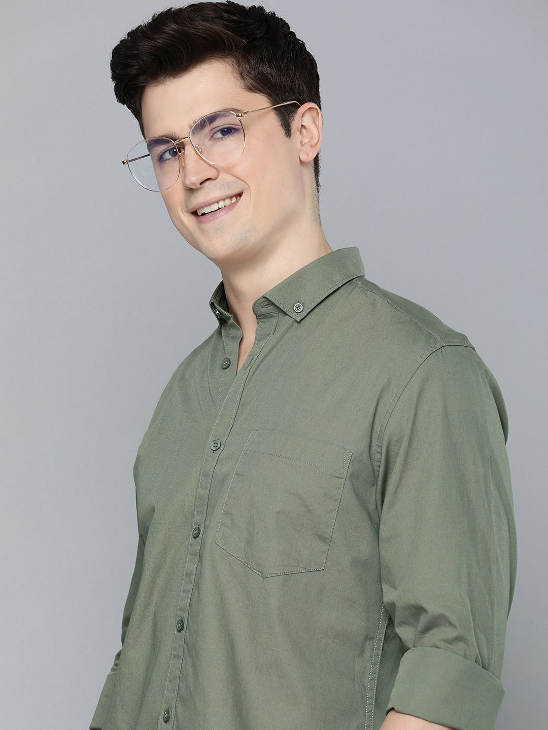 mast & harbour Men Regular Fit Solid Casual Shirt-picture-19