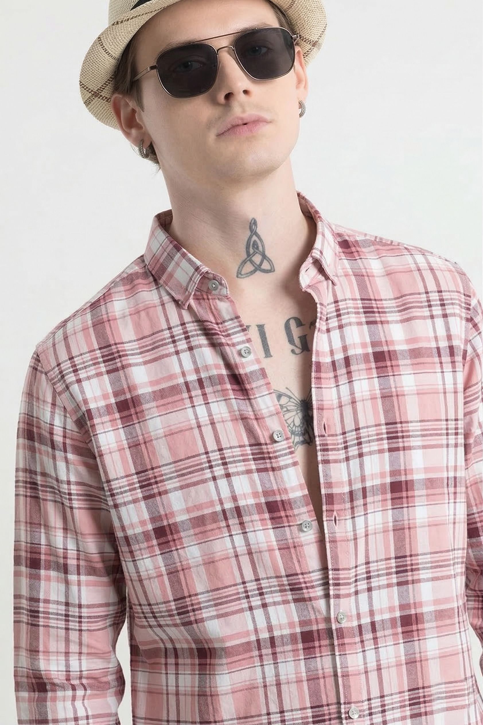 r.code by the roadster life co. Men Regular Fit Checkered Button Down Collar Casual Shirt-picture-10