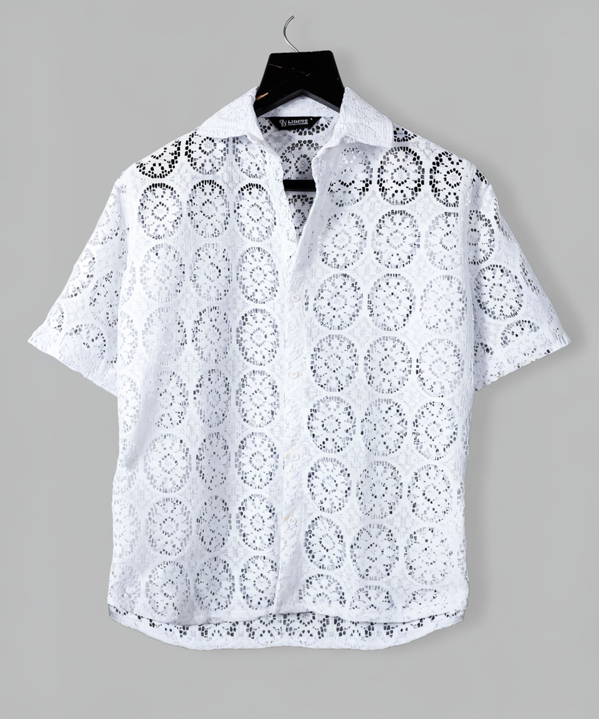 lunice Men Regular Fit Self Design Spread Collar Casual Shirt-picture-12