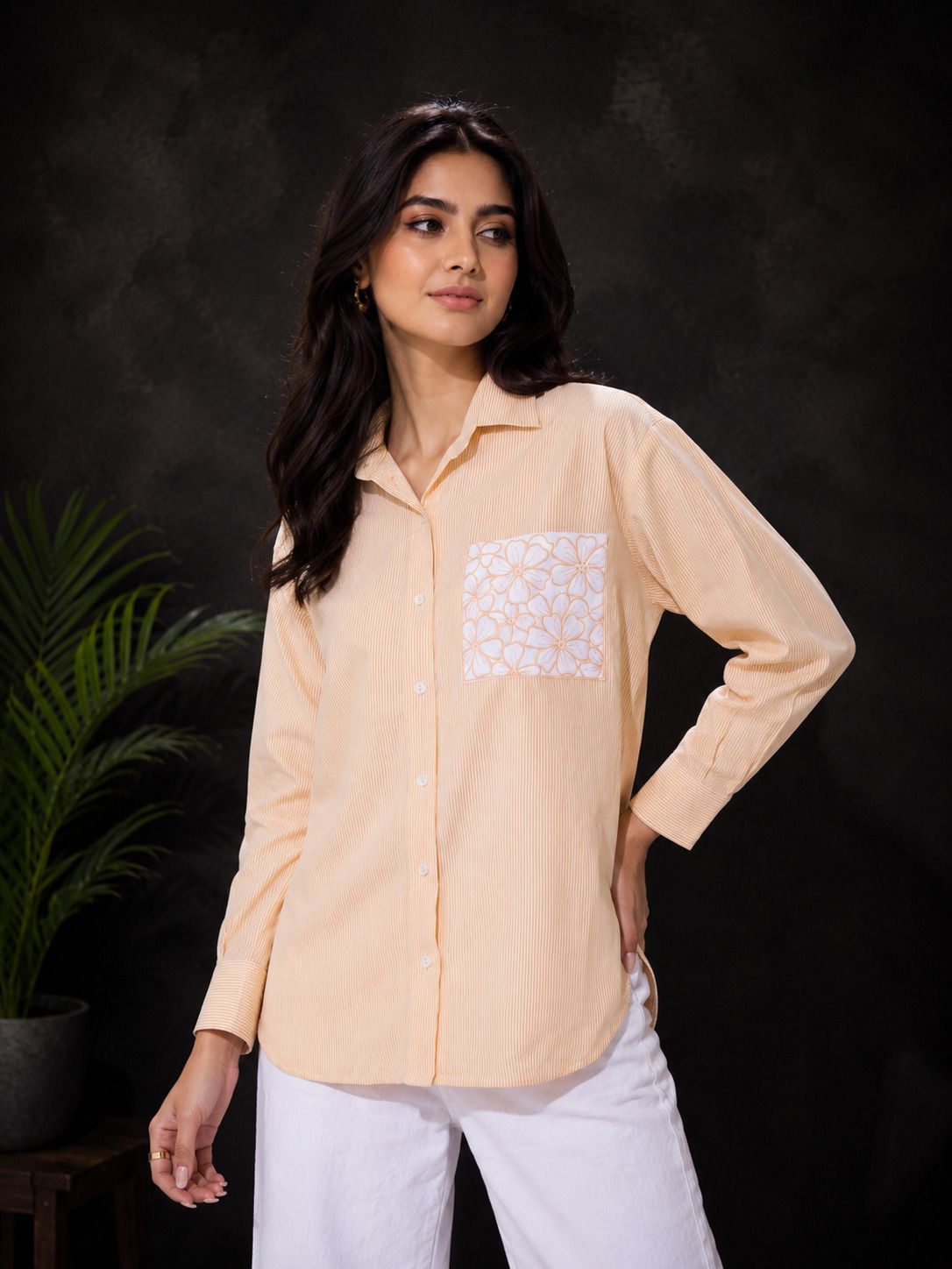 j turritopsis Women Regular Fit Embroidered Spread Collar Casual Shirt-picture-18