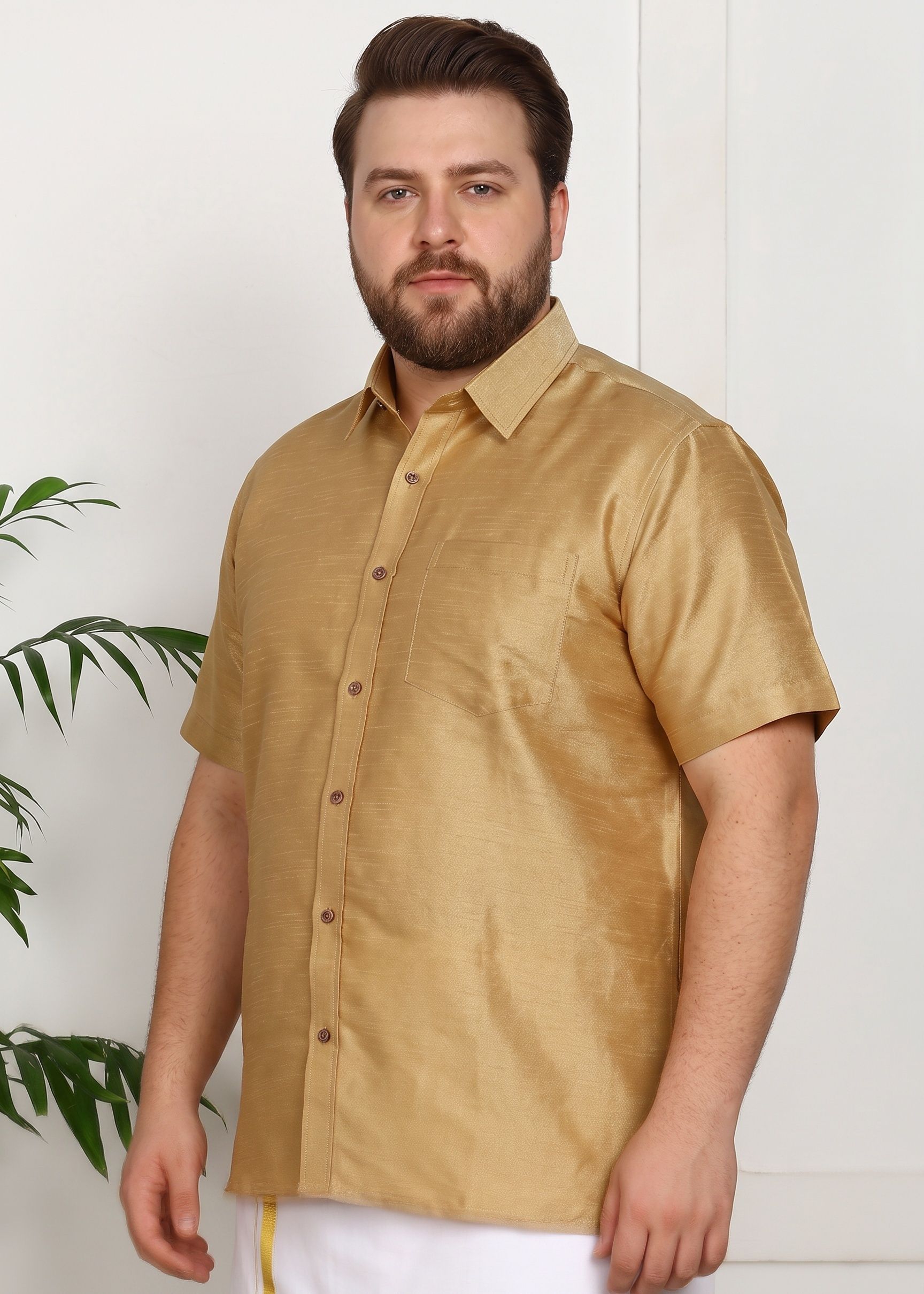 Men Regular Fit Solid Button Down Collar Casual Shirt-image-25