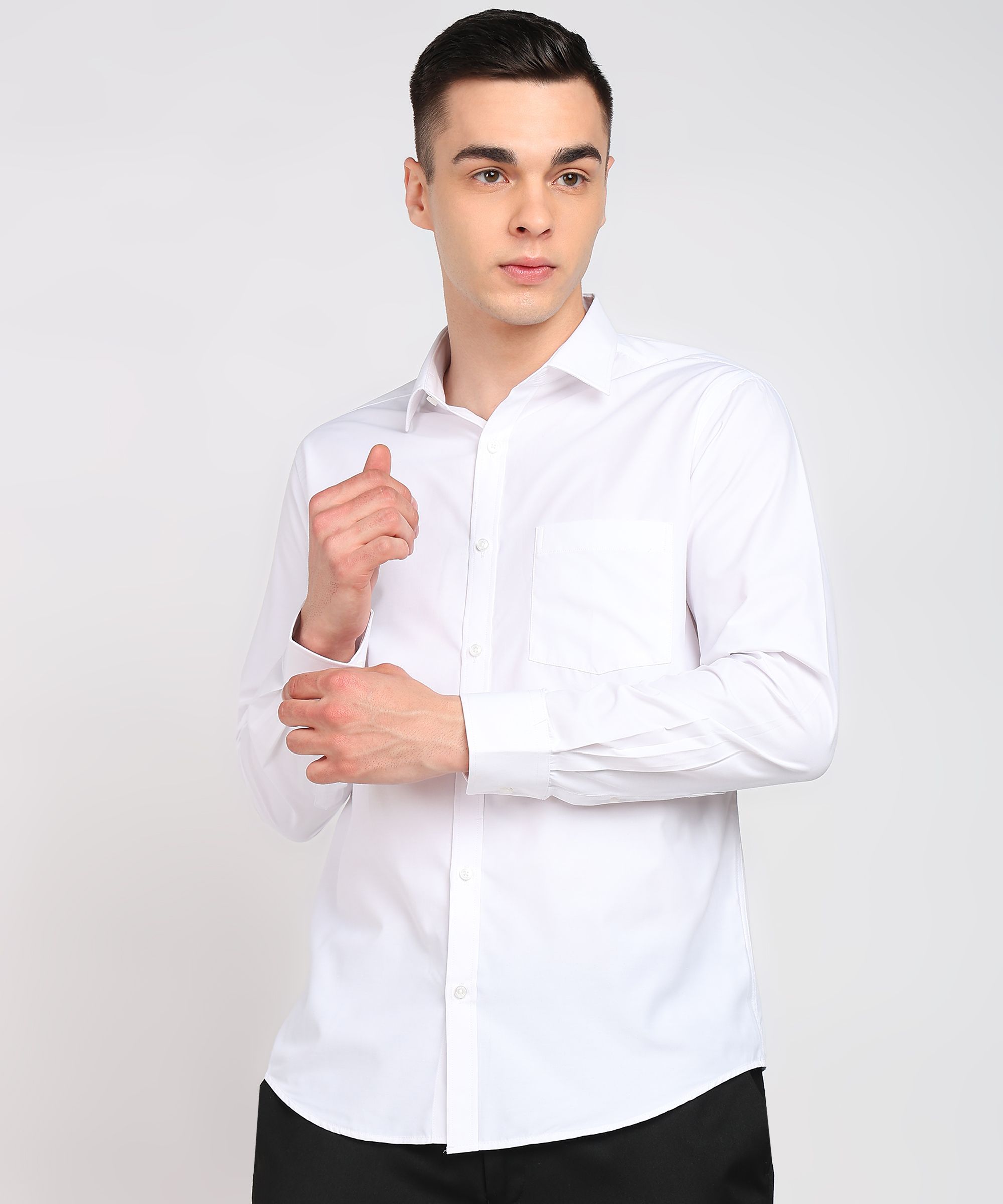 park avenue Men Slim Fit Solid Formal Shirt-picture-14