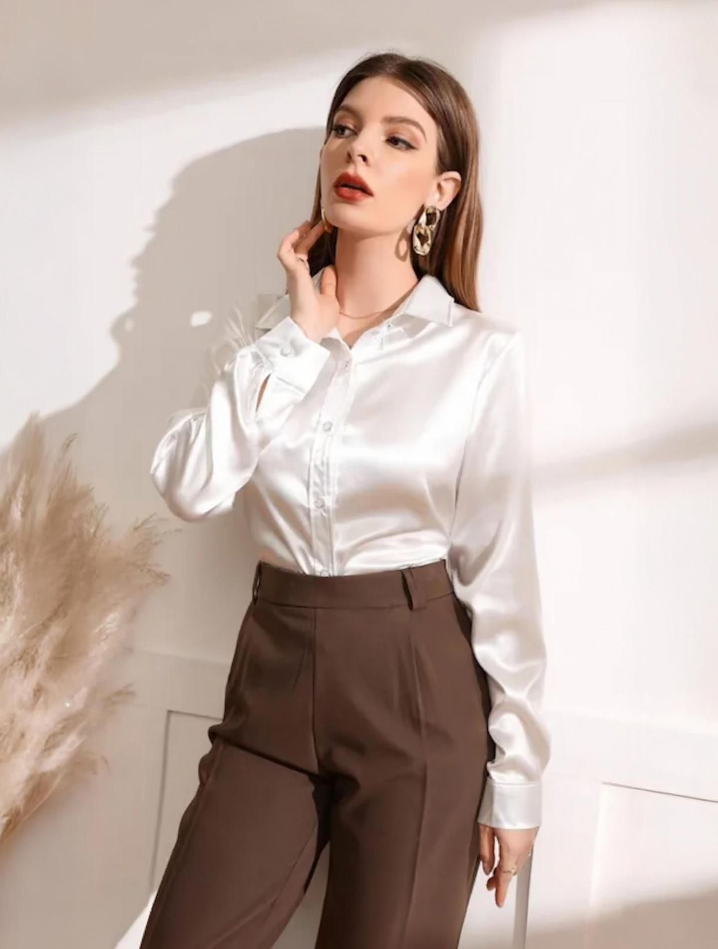 Women Regular Fit Solid Spread Collar Casual Shirt-image-31