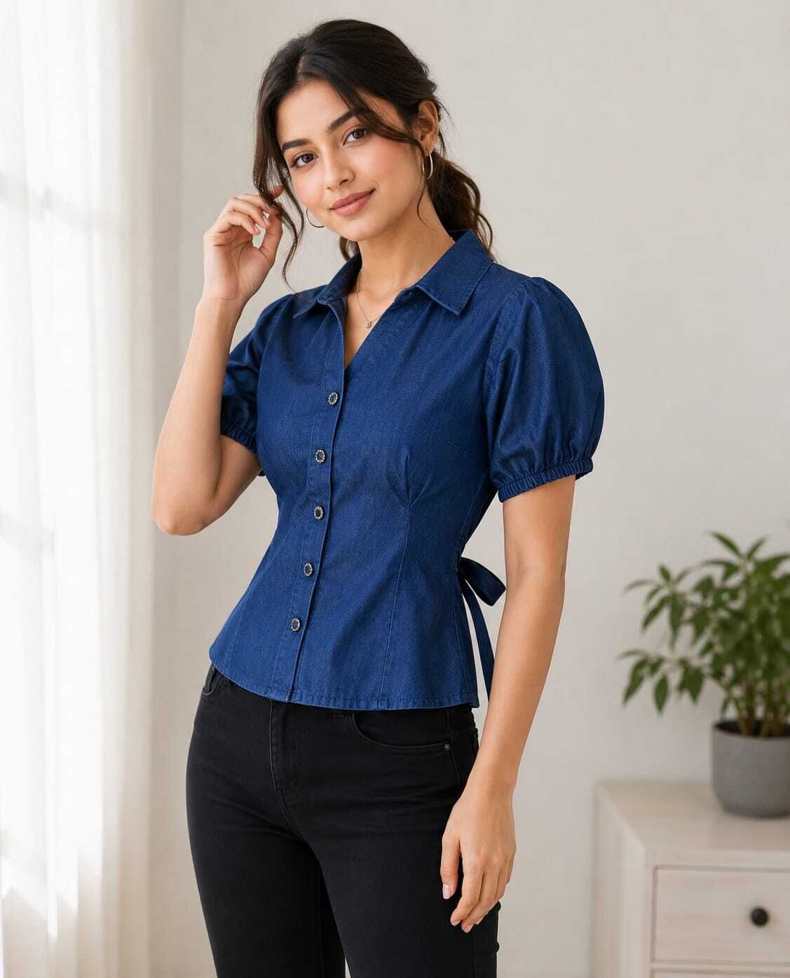 boosty Women Regular Fit Solid Button Down Collar Casual Shirt-picture-36