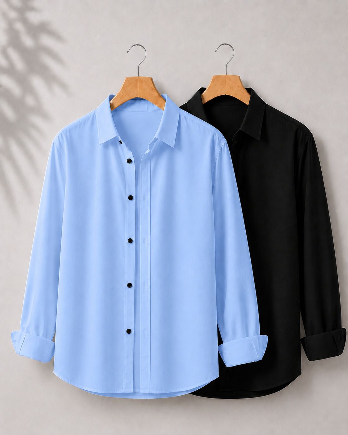 mozero Men Regular Fit Solid Spread Collar Casual Shirt-picture-19