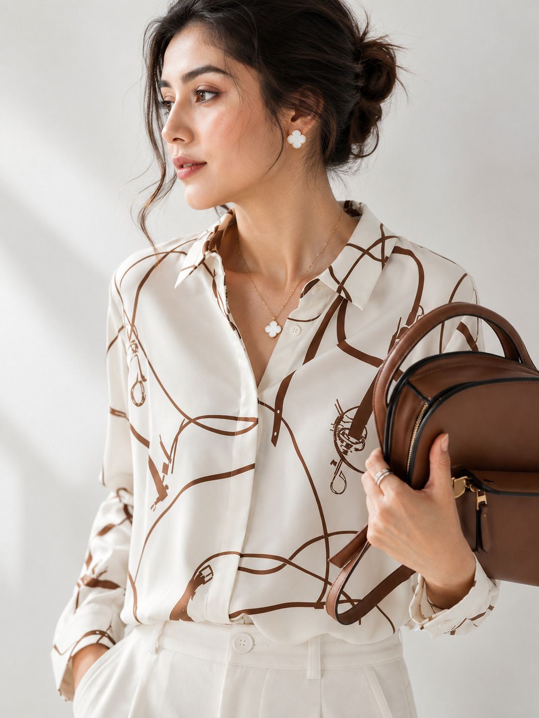 sheden lopez Women Regular Fit Printed Built-up Collar Party Shirt-picture-26