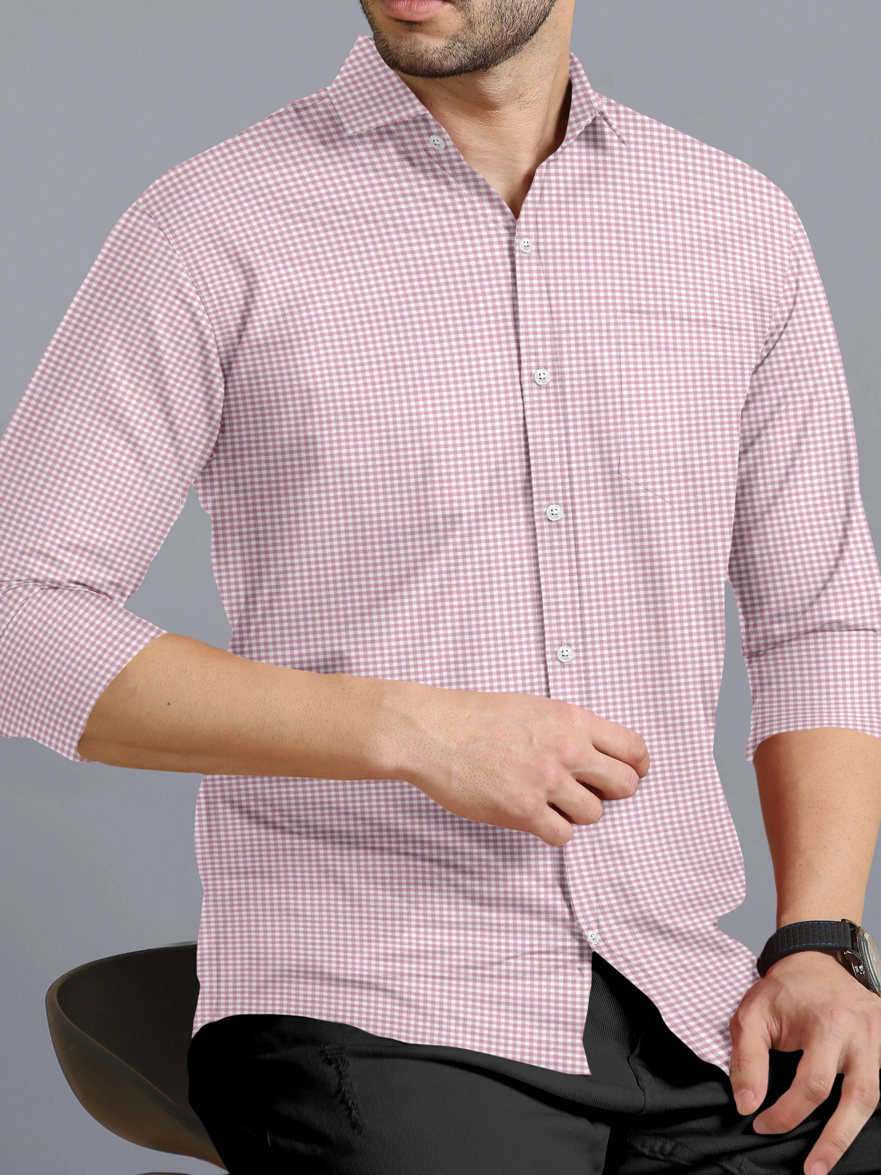 vtexx Men Regular Fit Checkered Spread Collar Casual Shirt-picture-15