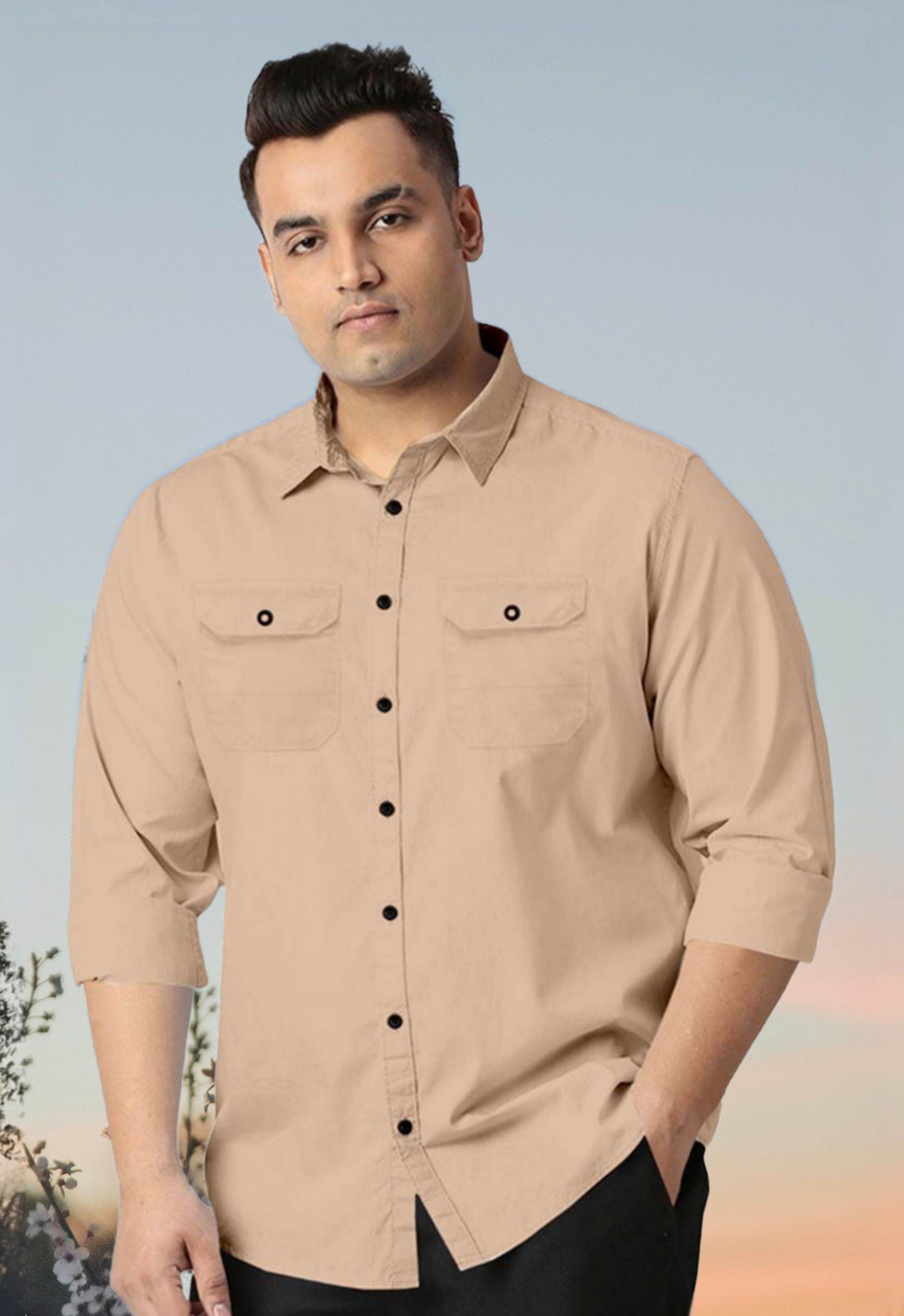 metronaut plus Men Regular Fit Solid Casual Shirt-picture-11