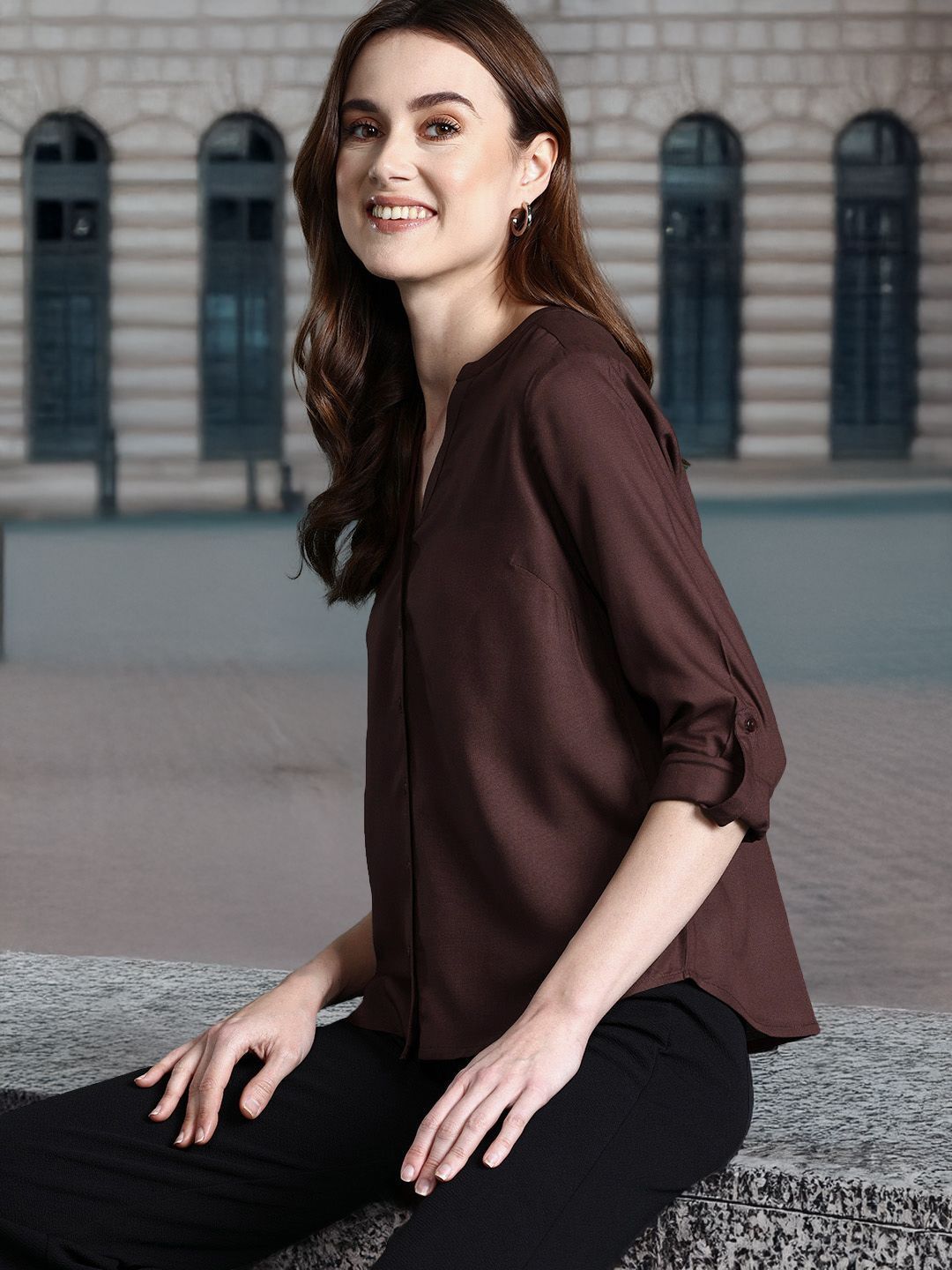 dressberry bizwear Women Regular Fit Solid Casual Shirt-picture-16