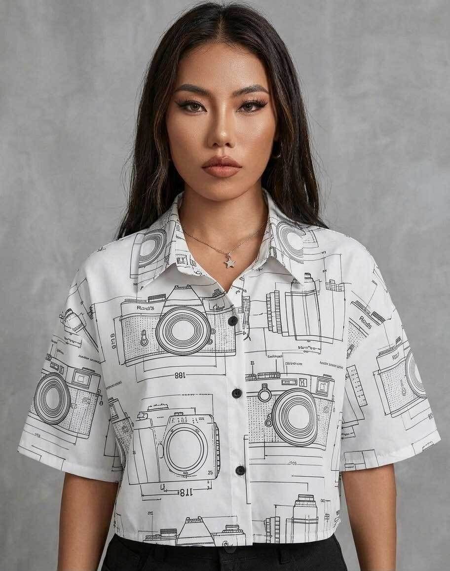 xnocky Women Oversized Fit Printed Spread Collar Casual Shirt-picture-15