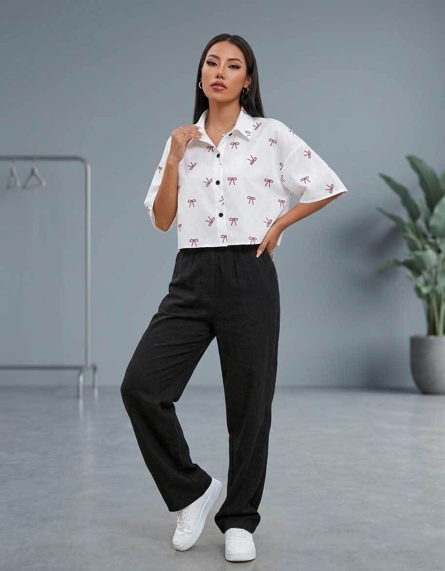 xnocky Women Oversized Fit Printed Spread Collar Casual Shirt-picture-34