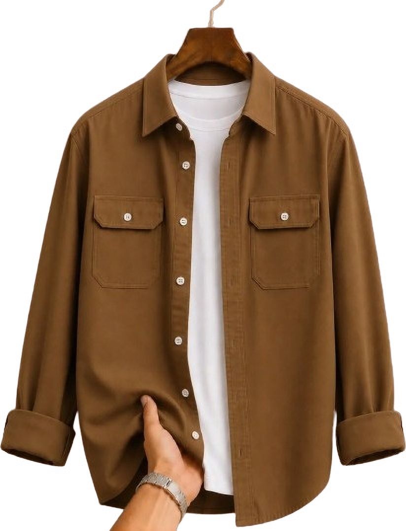 bjm enterprise Men Regular Fit Solid Curved Collar Casual Shirt-picture-13