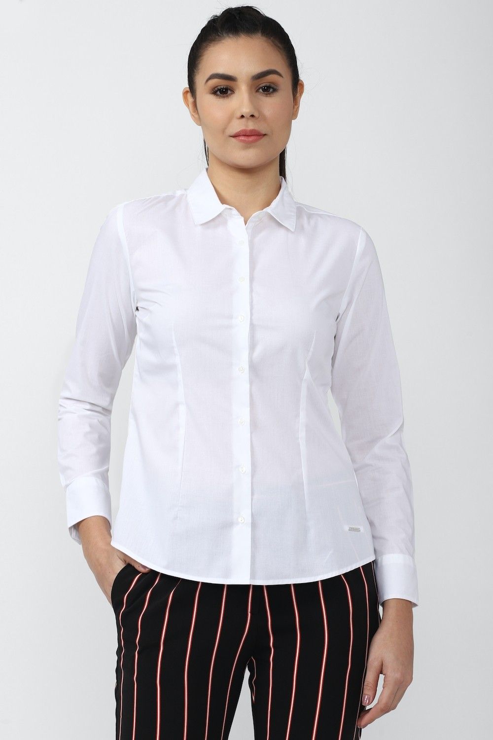 van heusen Women Regular Fit Solid Casual Shirt-picture-13