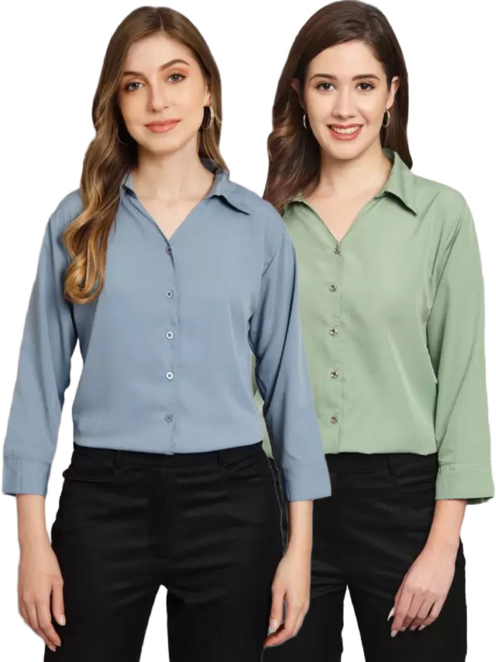 funday fashion Women Regular Fit Solid Spread Collar Casual Shirt-picture-28