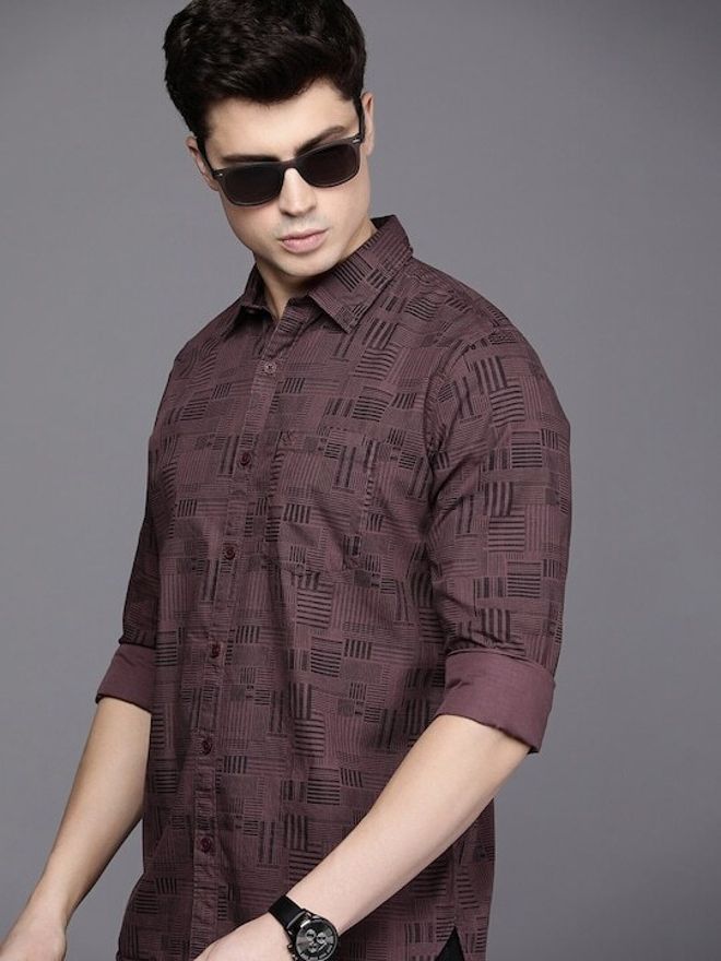 wrogn Men Slim Fit Printed Casual Shirt-picture-10