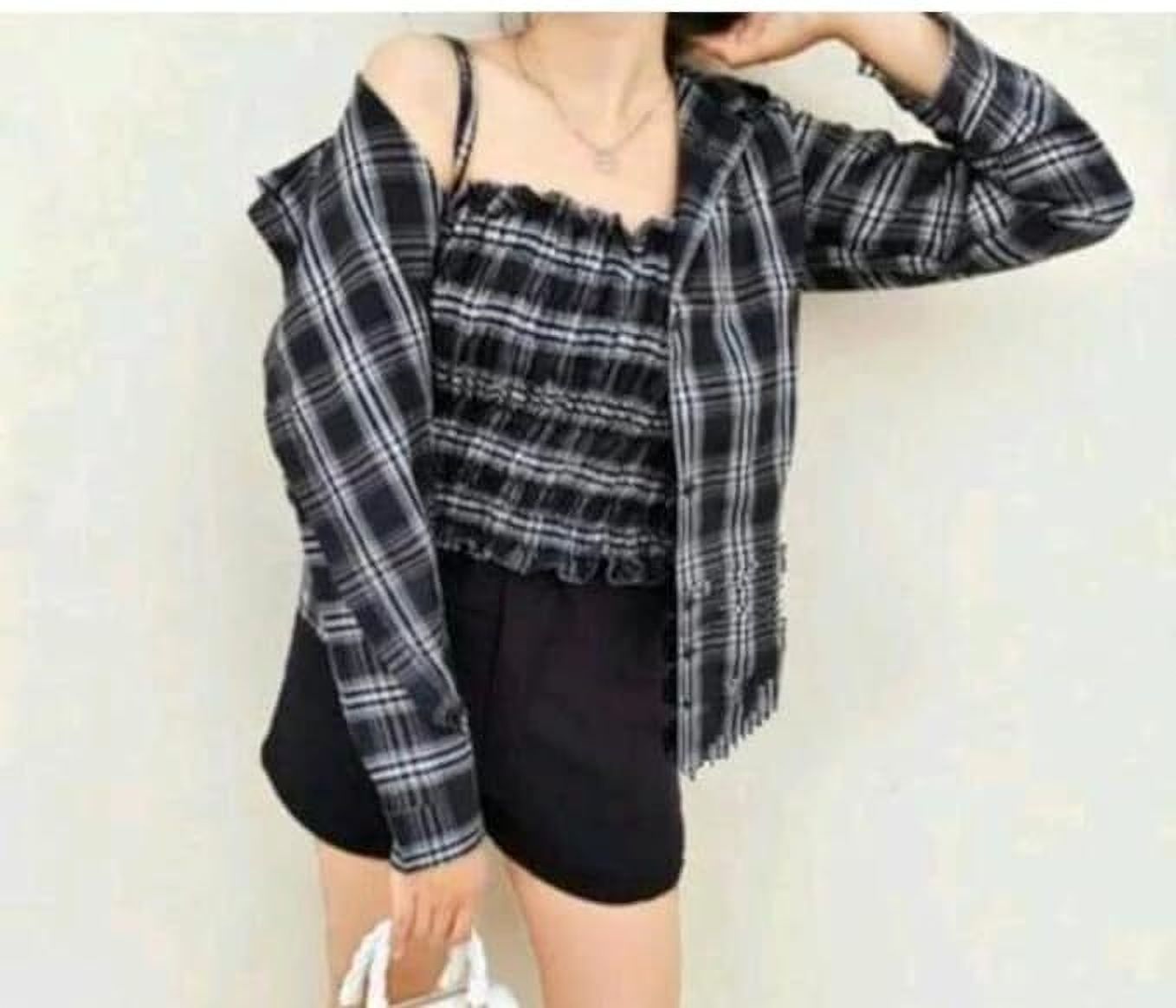 Women Regular Fit Checkered Spread Collar Casual Shirt