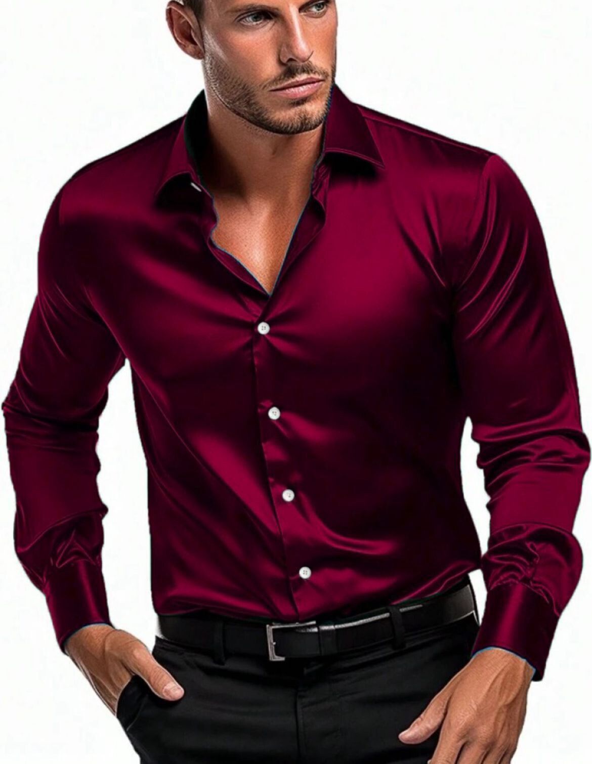 metronaut Men Regular Fit Solid Spread Collar Formal Shirt-picture-26