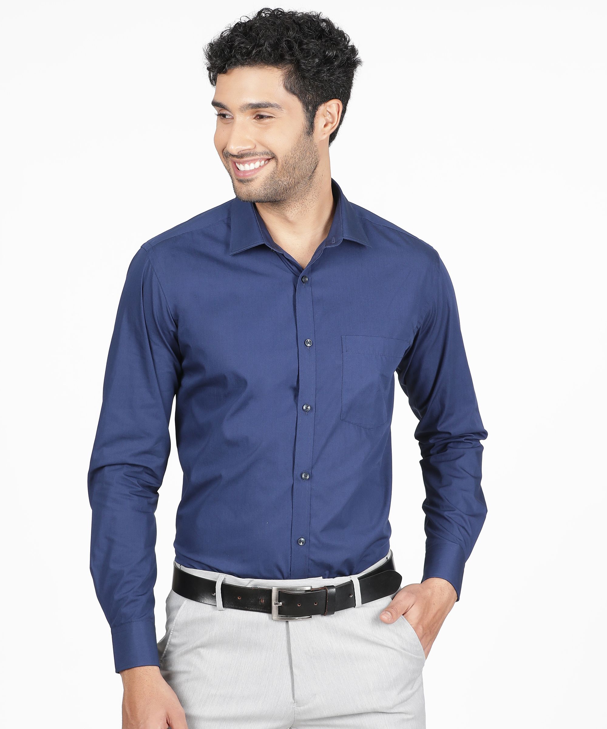 park avenue Men Slim Fit Solid Formal Shirt-picture-15